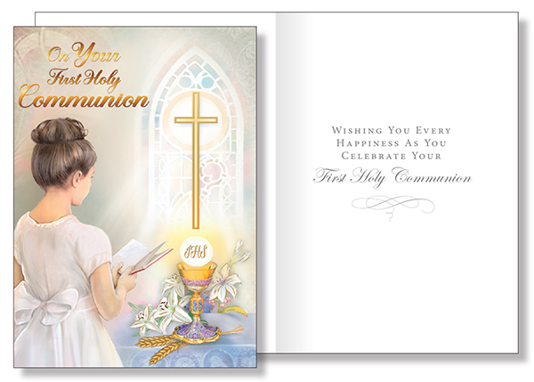 Communion Card/Girl   (C27106)