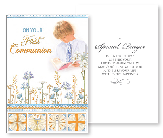 Communion Card/Boy   (C27107)