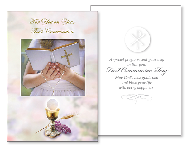 Communion Girl Card   (C27122)