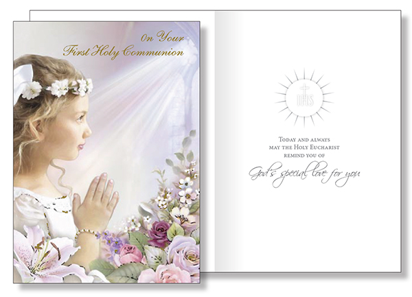 Communion Girl Card   (C27124)