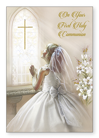 Communion Girl Card   (C27126)