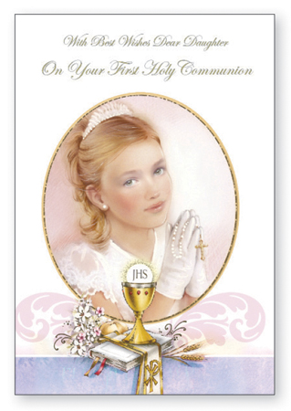 Communion Girl Card - DAUGHTER    (C27136)