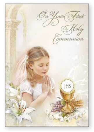 Communion Girl Card   (C27147)