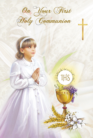 Communion Girl Card   (C27151)