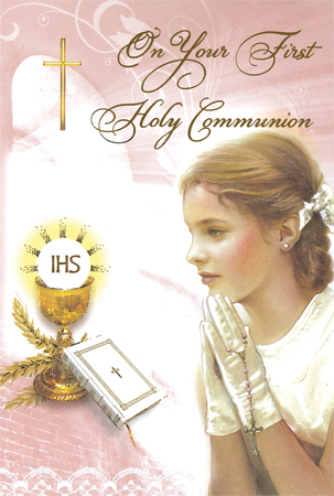 Communion Girl Card   (C27153)