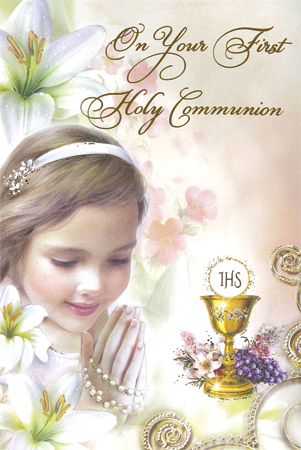 Communion Girl Card   (C27155)