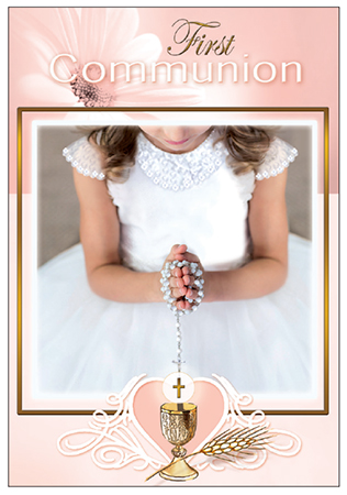 Communion Card/Girl   (C27163)