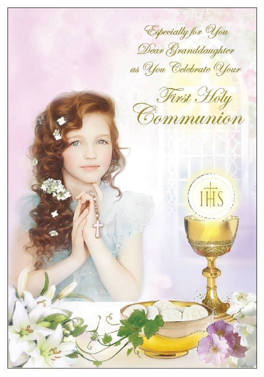 Communion Card/Girl/Granddaughter   (C27323)