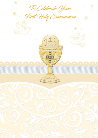 Communion Symbolic Card/Hand Crafted   (C27478)