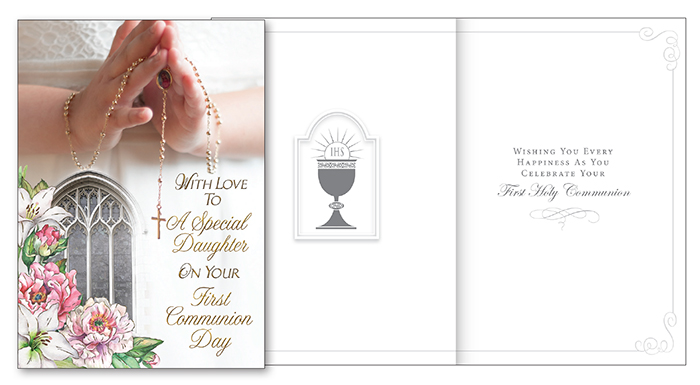 Communion Card with Insert/Daughter   (C27552)