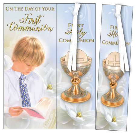 Communion Bookmark Card/Boy with Ribbon   (C27793)