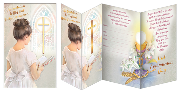 Communion Invite Card/Girl   (C27924)