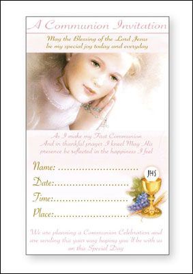 Communion Invite Card/Girl   (C27958)