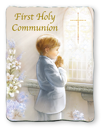 Communion Artmetal Plaque/Praying Boy   (C46232)