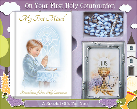 Communion Gift Set/Boy With Photo Frame   (C5175)