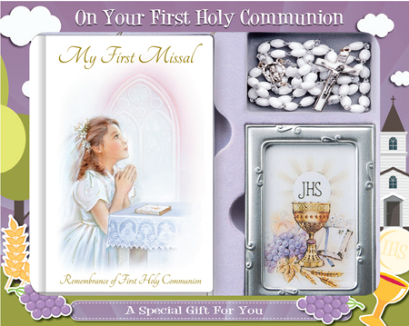 Communion Gift Set/Girl With PhotoFrame   (C5176)