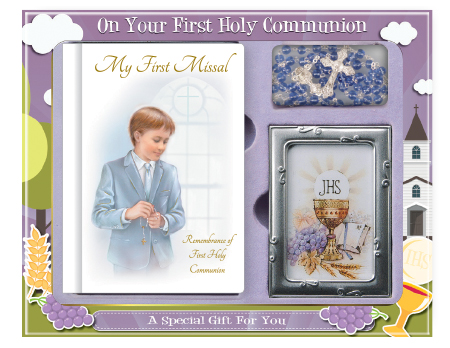 Communion Gift Set/Boy With Photo Frame   (C5183)