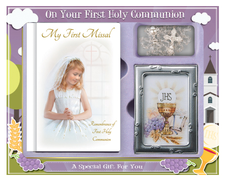 Communion Gift Set/Girl With PhotoFrame   (C5184)