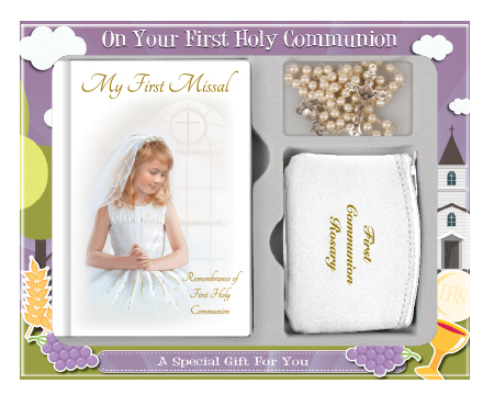 Communion Gift Set/Girl/Rosary/Purse   (C5191)