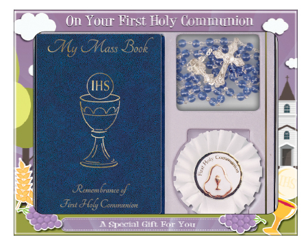 Communion Gift Set/Blue Book   (C5218)