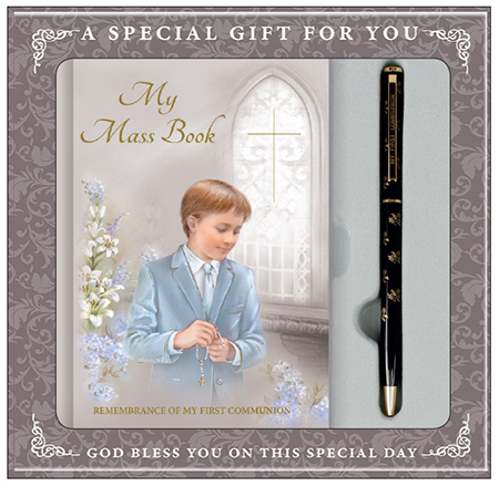 Communion Gift Set/Boy Book & Pen   (C5224)