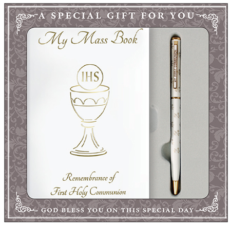 Communion Gift Set/Girl Book & Pen   (C5228)