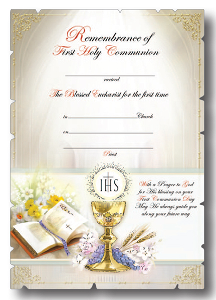 Communion Certificate/Symbolic   (C58203)