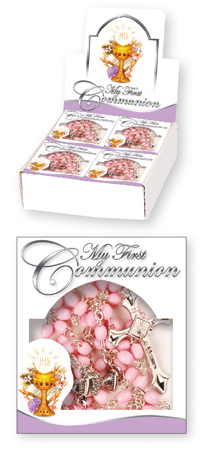 Communion Rosary/Plastic/Pink   (C6015/PK)