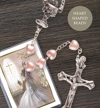 Communion Rosary/Plastic/Pink   (C6035/PK)