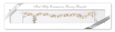 Communion Rosary Bracelet/Glass   (C6364)