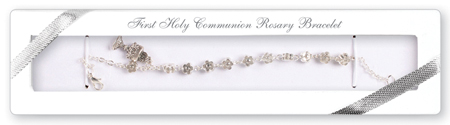 Communion Rosary Bracelet/Metallised   (C6370)