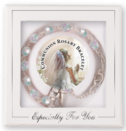 Communion Acrylic Rosary Bracelet   (C64930)
