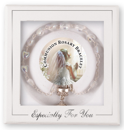 Communion Glass Rosary Bracelet   (C64936)