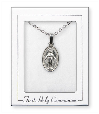 Silver Plated Necklet/Communion/Miraculous   (C68901)