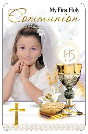 Prayer Card/Communion/Girl   (C71736)