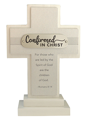 Wood Message Cross 6 inch/Confirmation  (f12628)