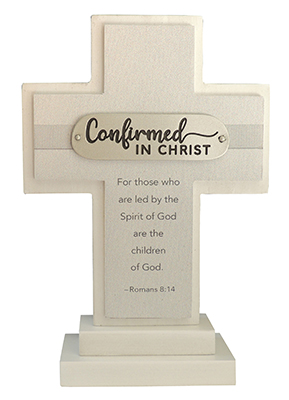 Wood Message Cross 6 inch/Confirmation (f12628)