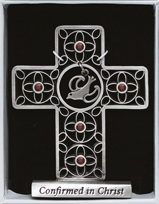 Standing 3 inch Cross/Confirmation/Crystals   (F4652)