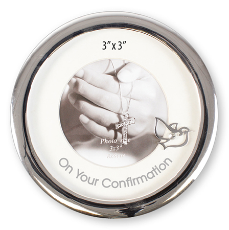 Confirmation Photo Frame/Metal/Silver Finish   (F46606)