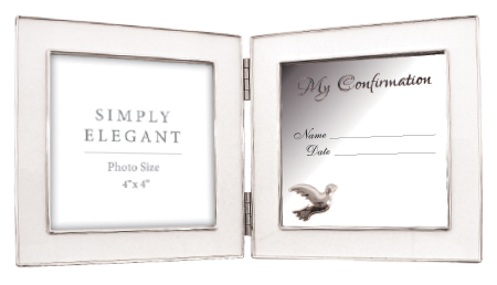 Confirmation Photo Frame/Metal/Silver Finish   (F46619)