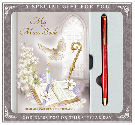 Confirmation Gift Set/Symbolic Book & Pen   (F577)