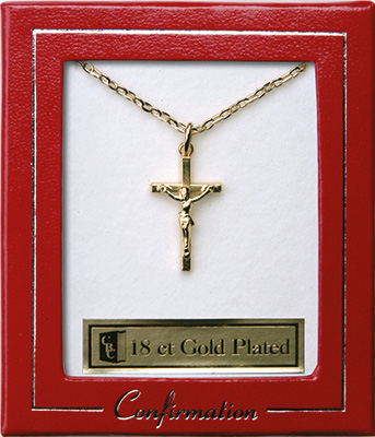 Conf.Necklet/18 ct.Gold Plated/Crucifix   (F6861)