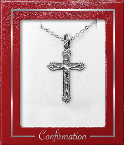 Silver Plated Necklet/Communion/Crucifix  (F68905)