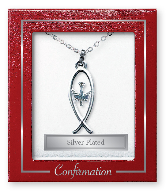 Silver Plated Necklet/Confirmation/Fish Shape   (F68911)