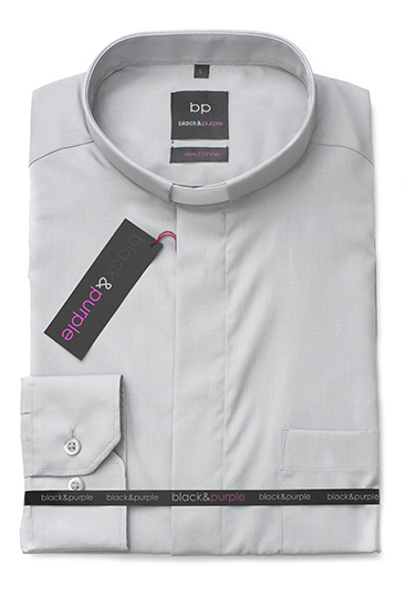 Non Iron Clerical shirt - Grey   (K/NON IRON SHIRT/GREY)