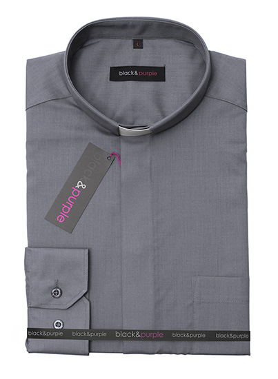 Poplin Clerical shirt - Grey   (K/POPLIN SHIRT/GREY)