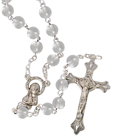 Loose Glass Rosary/6 mm Bead/Crystal   (L/6163/CRYSTAL)