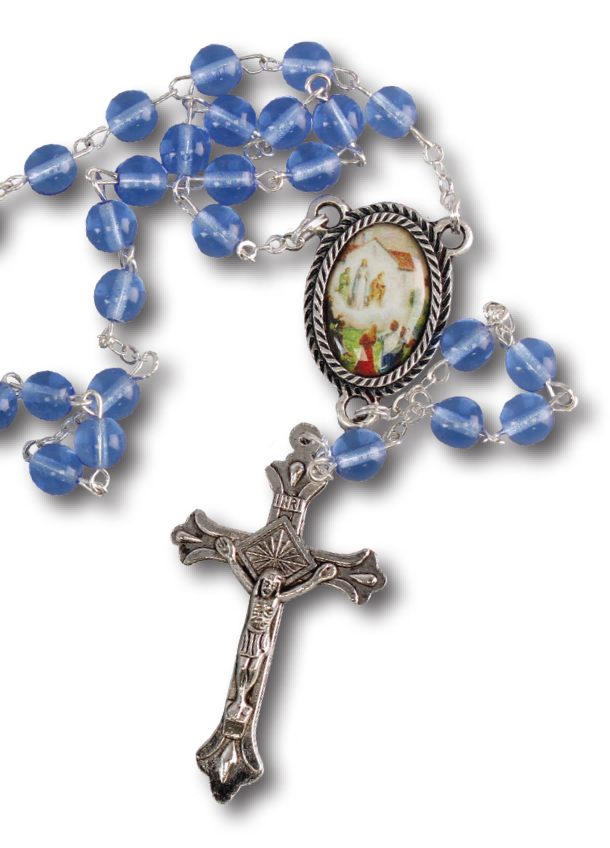 Loose Glass Rosary/6 mm Bead/Light Blue   (L/6163/KNOCK)