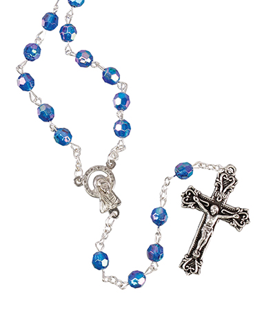Loose Acrylic Rosary - Blue   (L/6288/BLUE)