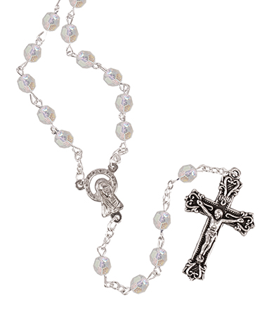 Loose Acrylic Rosary - Crystal   (L/6288/CRYSTAL)